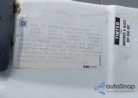 1996 Buick Riviera z USA, uszkodzony, nr VIN 1G4GD221XT4703912